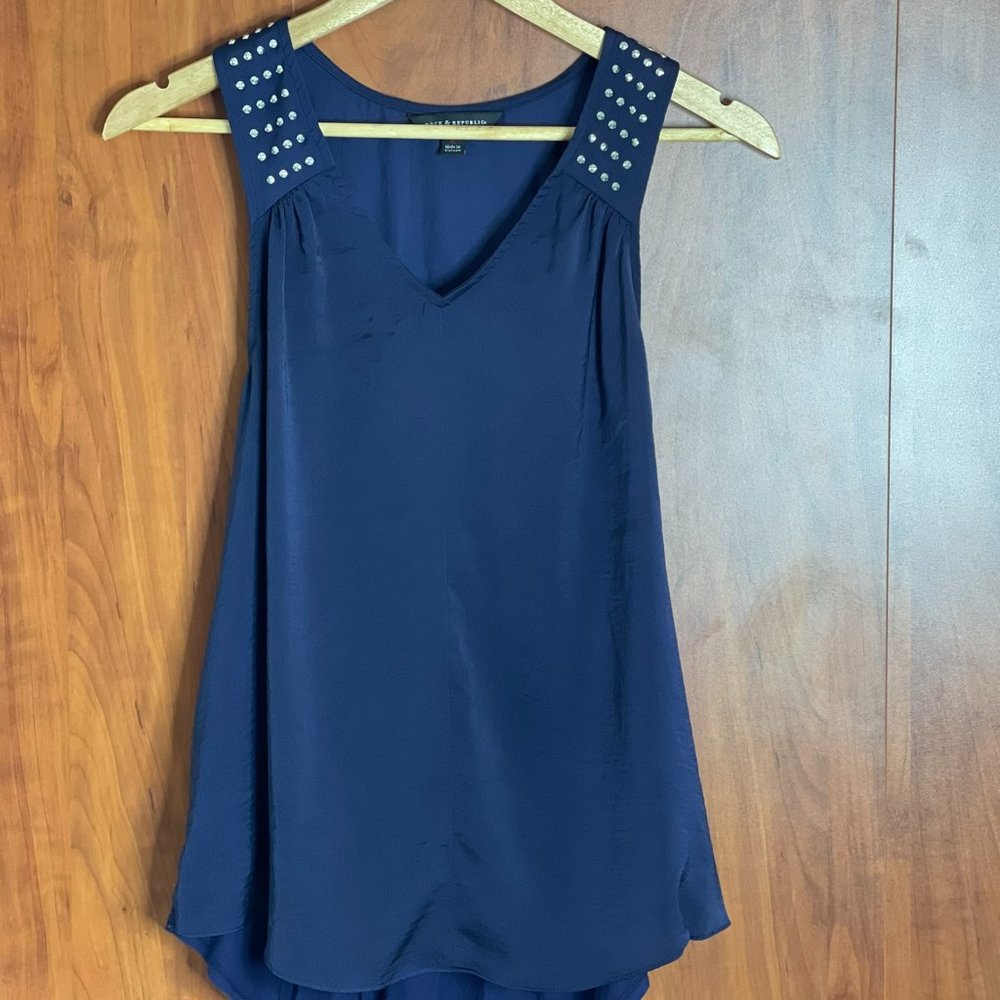 Rock & Republic Navy Sleeveless Tank